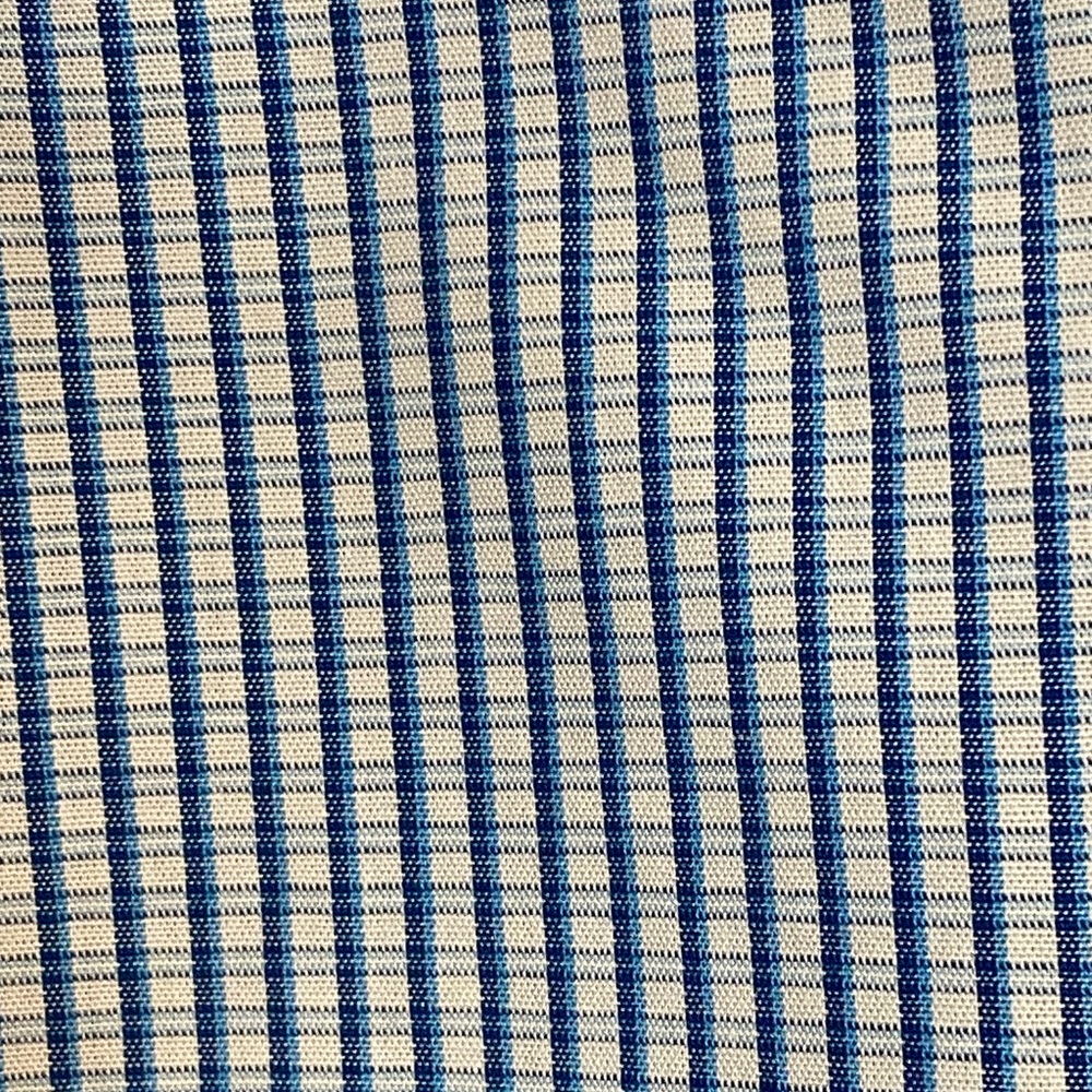 Calvin Klein Blue Gingham Cotton Dress Shirt Business 17.5 32/33 - Picture 6 of 16